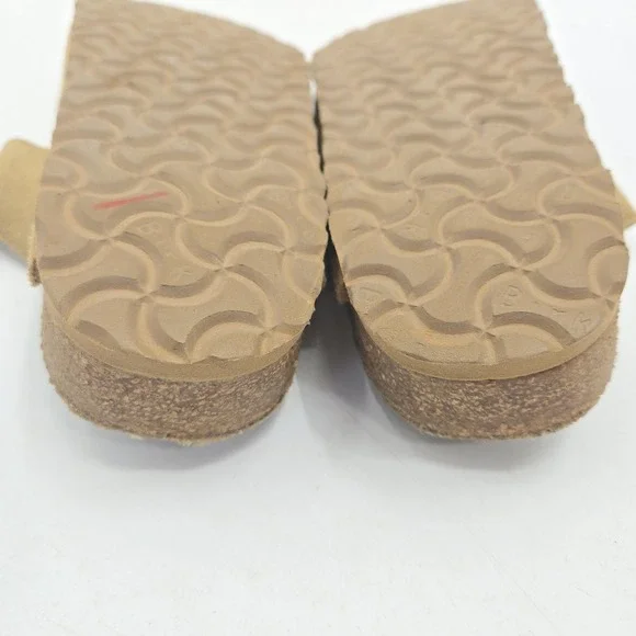 Birkenstock Sandals Size 41 Womens 10 N Arizona Latte Beige Leather Slip On Soft - Picture 12 of 14